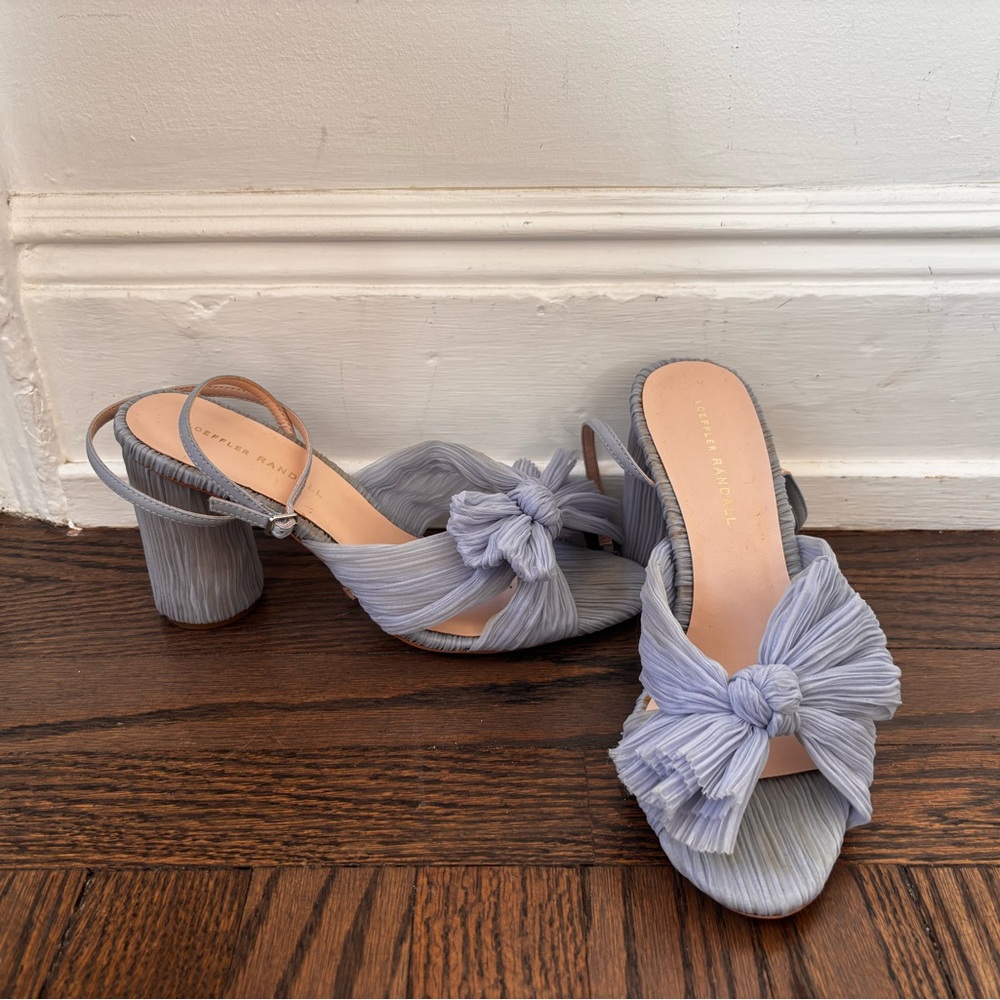 Loeffler Randall Pleated Bow Heels - Light Purple